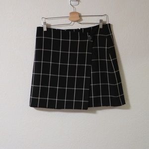 Faux Wrap Mini Skirt